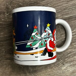 Festive Christmas Mug with Santa and Reindeer